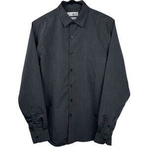 Mercer & Spring Mens Size Small Dress Shirt Button Up Long Sleeve Gray New